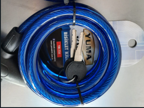 Ymk Bisiklet Kilidi 734 Boy 150 Cm Çap 12 Mm