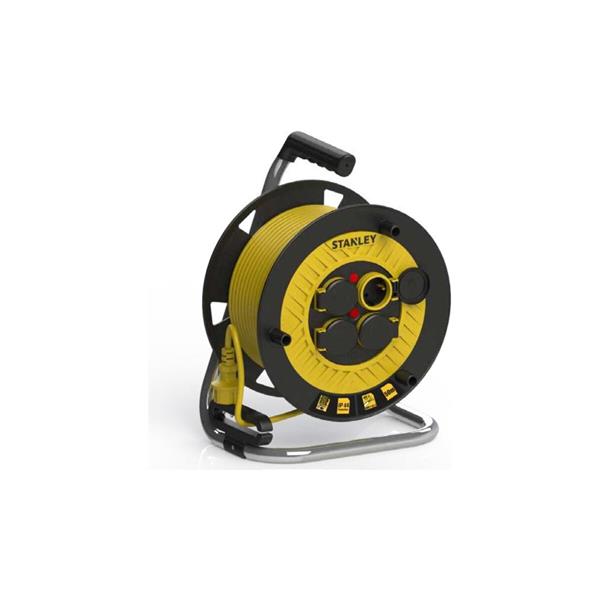 Stanley Kauçuk Kablolu Makara (Bakır)(Kapaklı) 25Mt 3 1,5mm (SXECFL2RASE)
