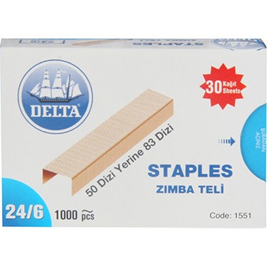 Delta Ofis Zımba Teli 24/6 Büyük