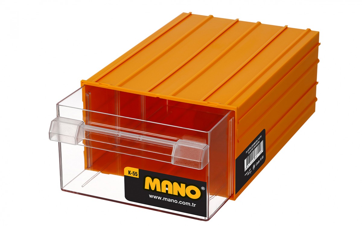 Mano K-55 Plastik Çekmeceli Kutu Sarı
