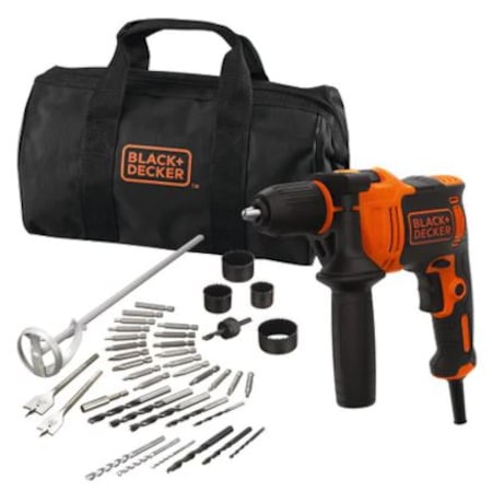 Black Decker BEH710SA40 Darbeli Matkap + 40 Parça Aksesuar Bez Çanta 710W 13Mm