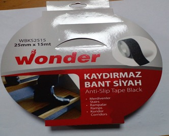 Wonder Kaydırmaz Bant Siyah 50mmx15mt