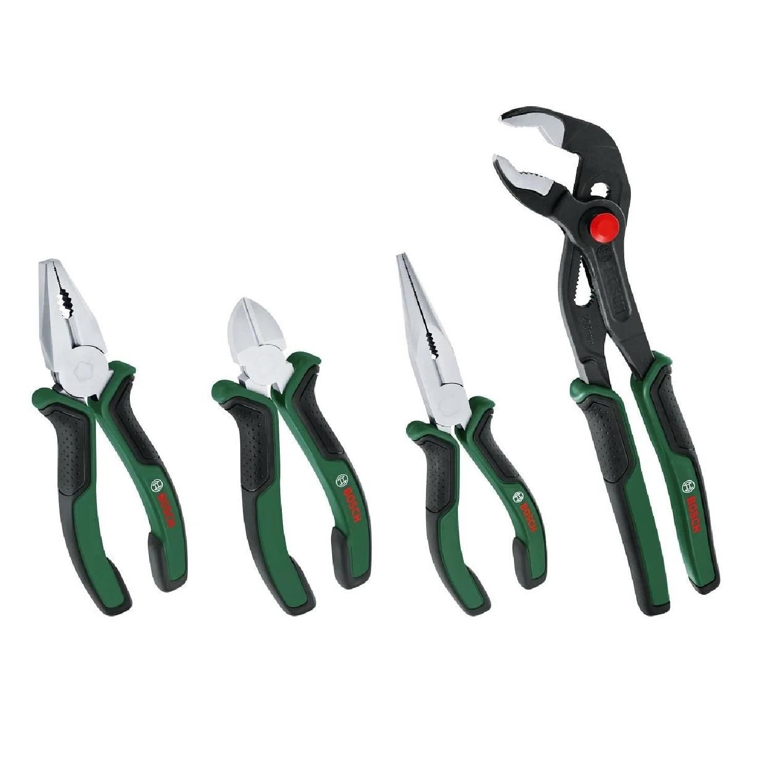 Bosch Pense Seti 4 Parça (Pense, Yan Keski, Kargaburun, Boru Anahtarı)
