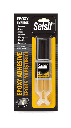 Selsil Epoksi Genel Amaçlı Yapıştırıcı Enjektör 5 Dk. 28Gr