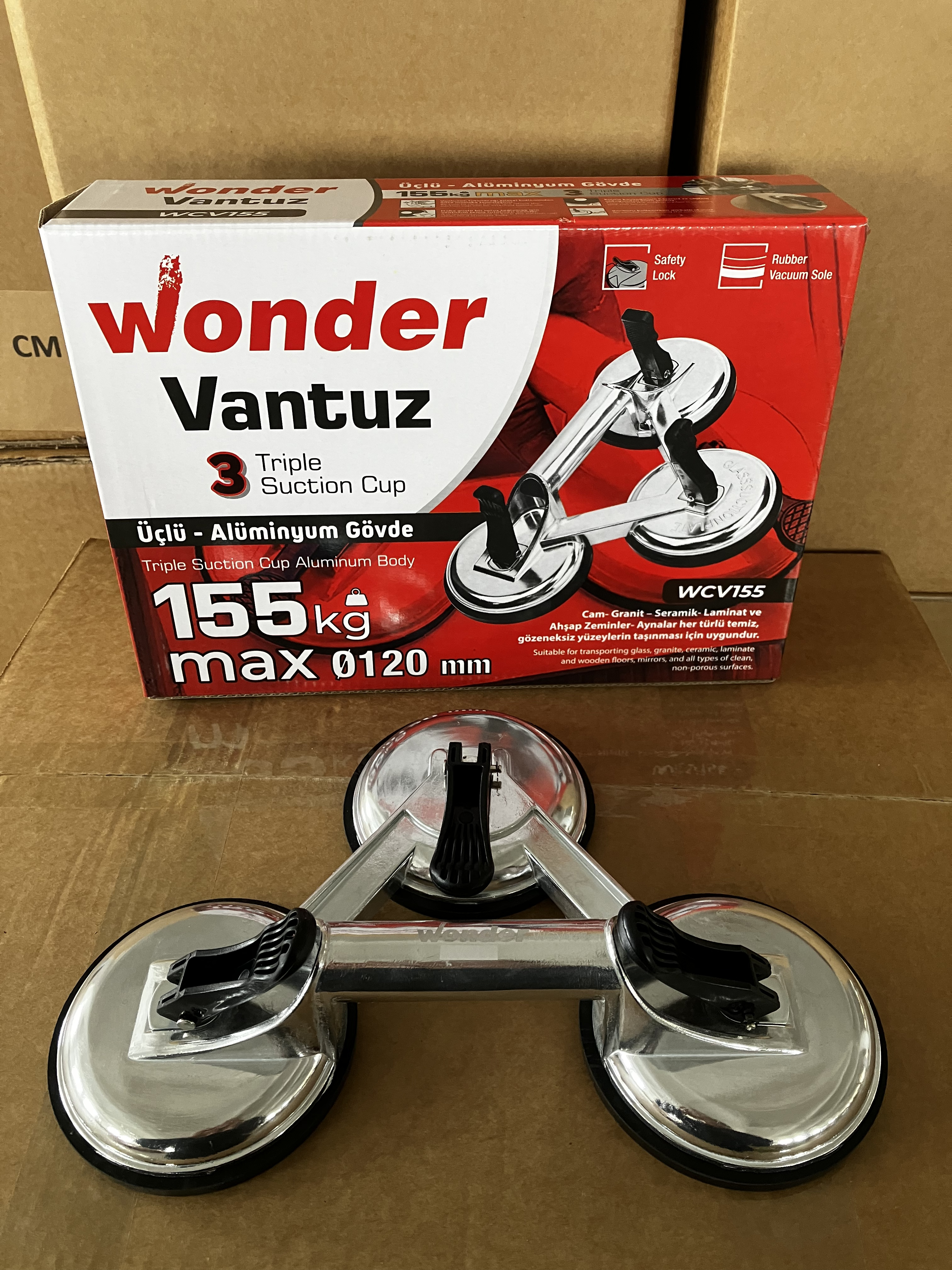 Wonder Alüminyum Cam Vantuzu Üçlü