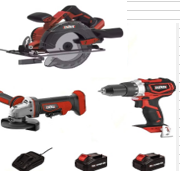 Attlas 3 Lü Makina Li- Ion 2 Akülü Set 18V 4.0Ah (Sunta Kesme+Kömürsüz Matkap+Kömürsüz Avuç Taşlama)