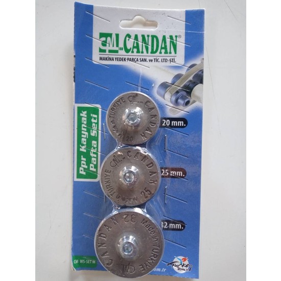 Candan Mavi Kaynak Paftası Seti 3'lü (20-25-32mm)