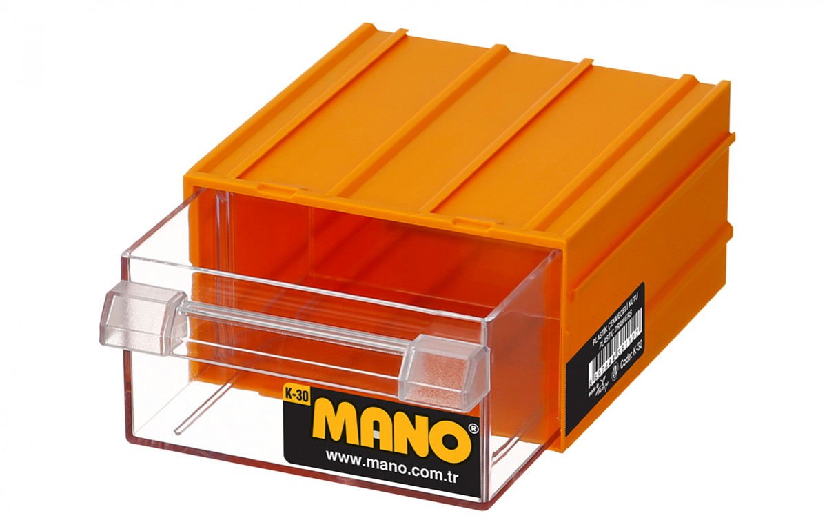 Mano K-30 Plastik Çekmeceli Kutu Sarı