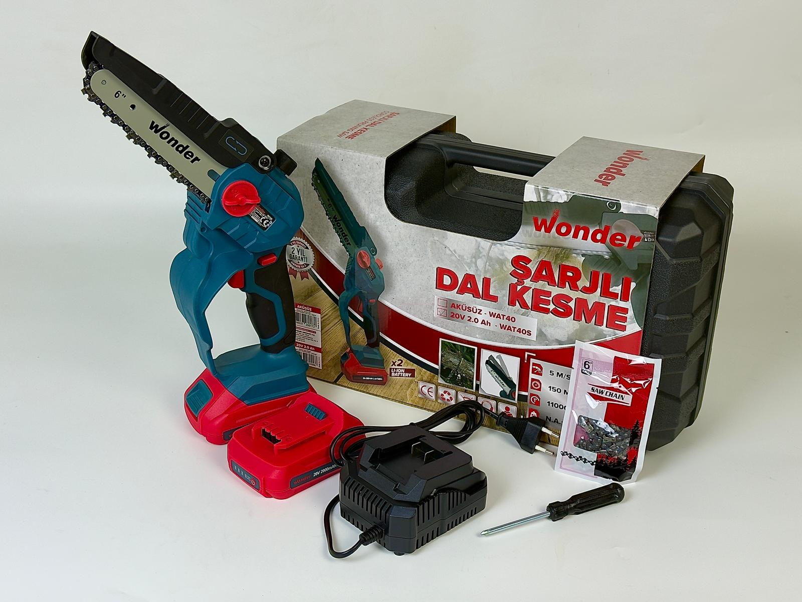Wonder WAT40S 20V 2.0Ah Li-ion Çift Akülü Dal Kesme 150Mm