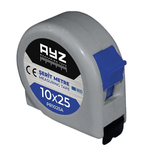 Ayz Şerit Metre Gri 10x25