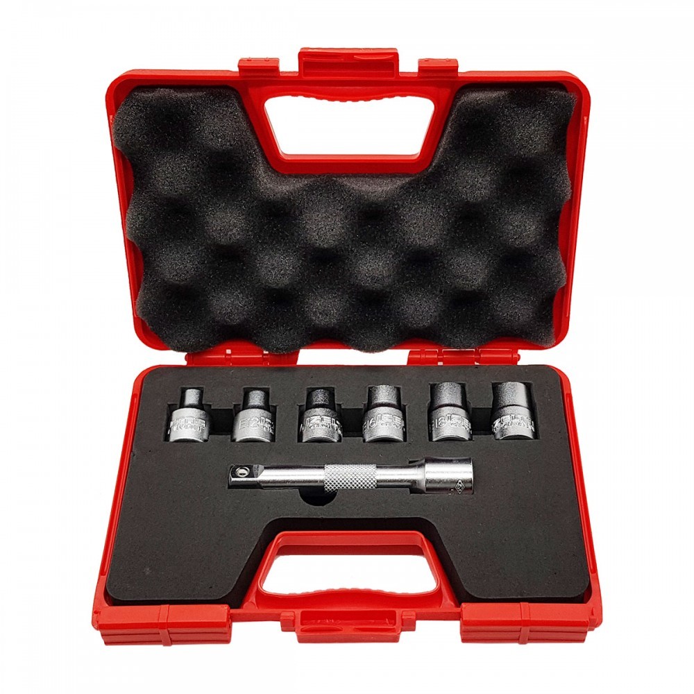 İzeltaş 1/2" Star Torx Lokma Anahtar Takımı 7 Parça