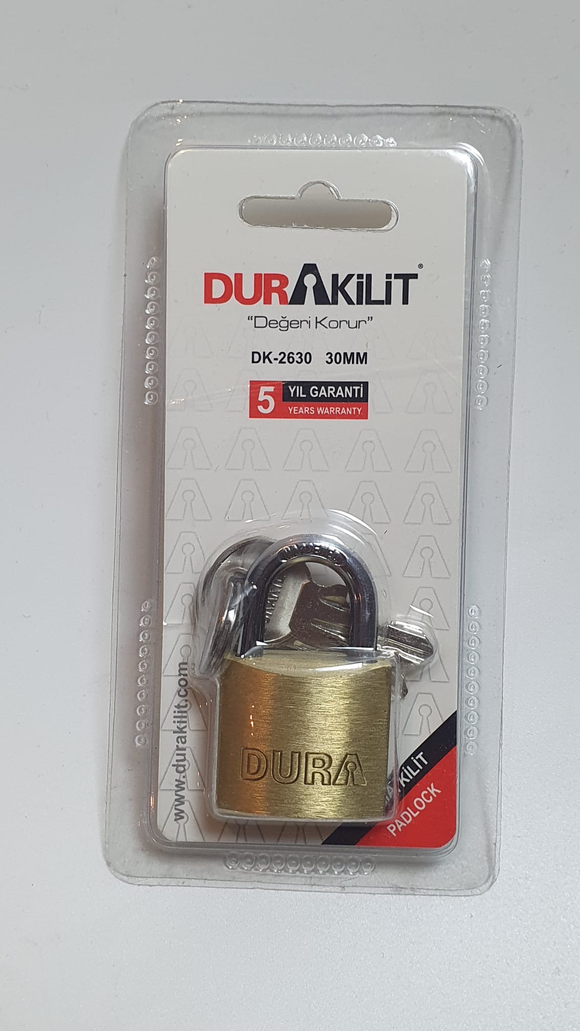 Dura Asma Kilit Pirinç 30Mm