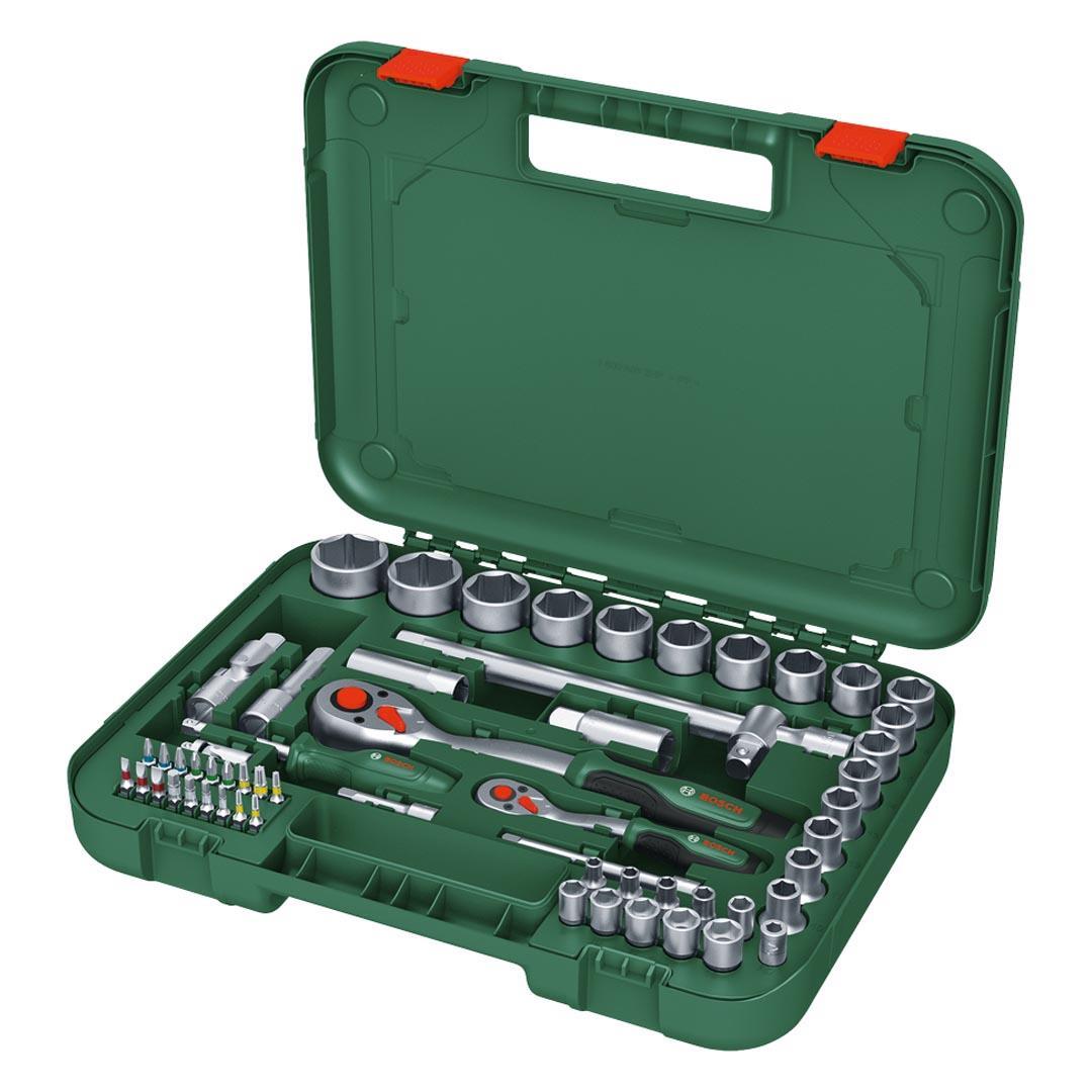 Bosch 1/4" + 1/2" Cırcırlı Somun Sıkma Seti 56 Parça