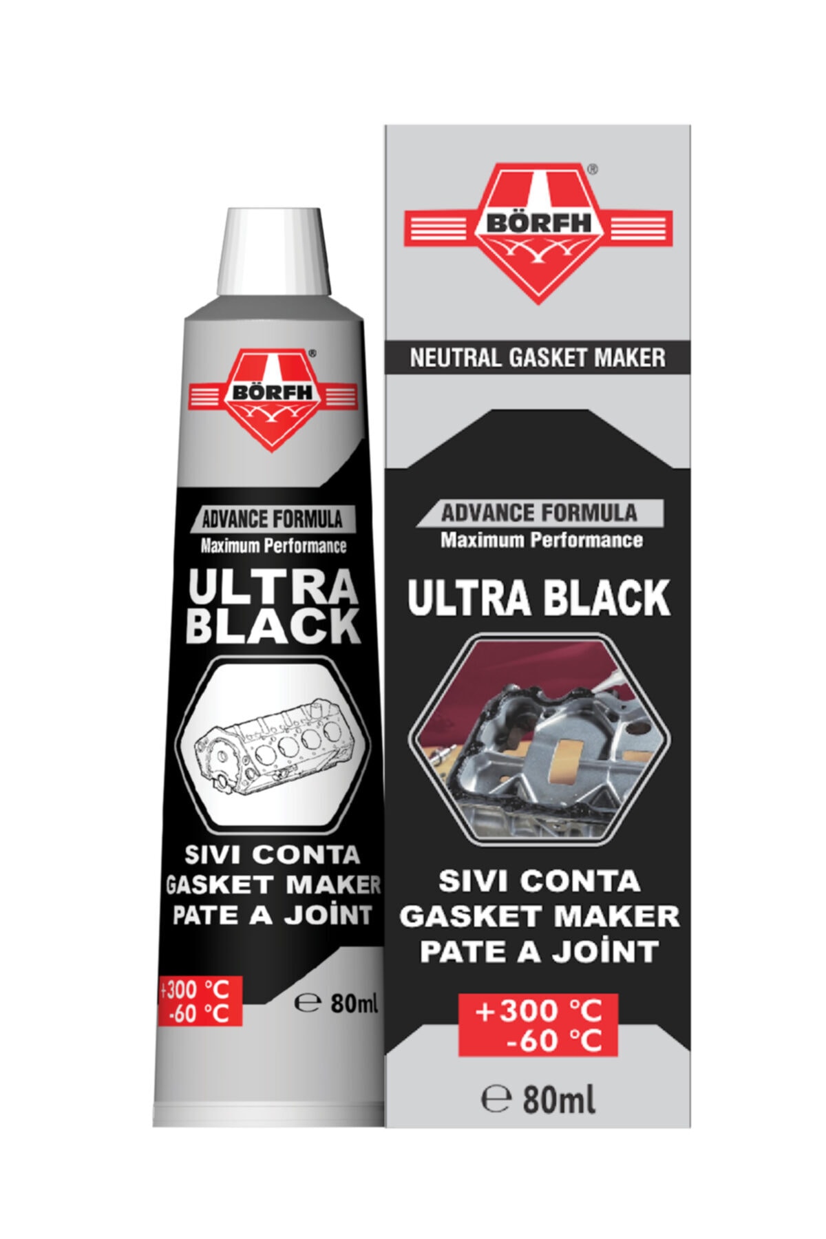 Börfh Sıvı Conta Siyah 80 Ml