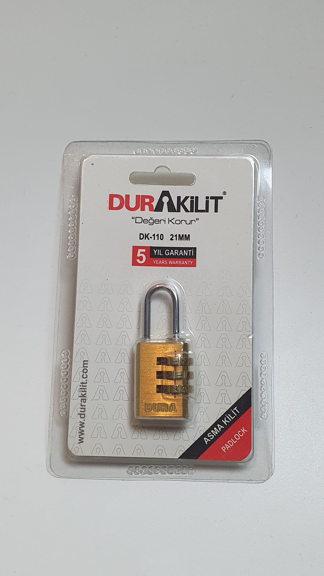 Dura Asma Kilit Pirinç Şifreli 20Mm(DK-110)
