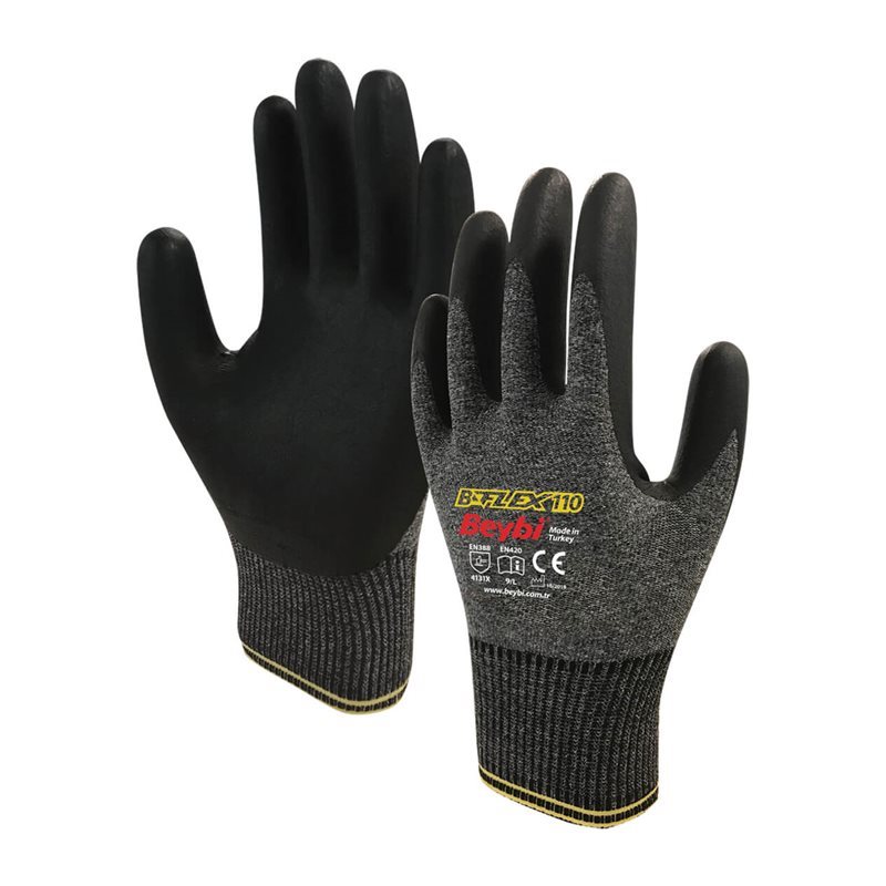 Beybi B-Flex110 Köpük Kaplı Nitril Eldiven No:10