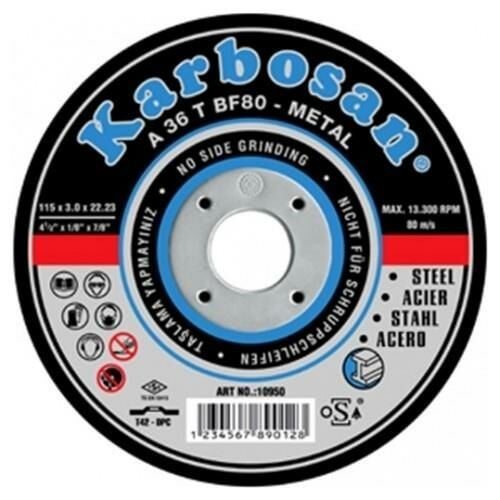 Karbosan Metal Kesme 115X2.5 Nk Düz 910020