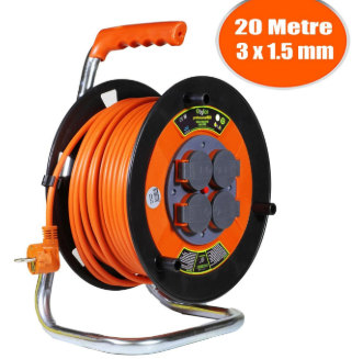 Bylion Askı Tipi Uzatma Kablosu 20 Metre 3X1.5Mm Ttr Kablo Kapaklı
