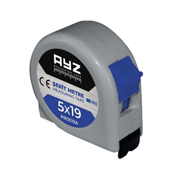 Ayz Şerit Metre Gri 5x19