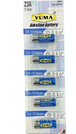Yuma 27A Alkalin Pil 12V 5'li Kartela