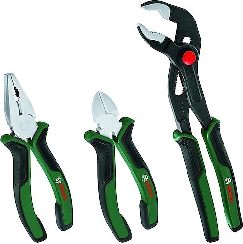 Bosch Pense Seti 3 Parça Premium (Pense, Yan Keski, Boru Anahtarı)
