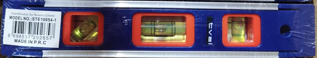 Etval Mıknatıslı Mini Su Terazisi Üç Gözlü 225Mm