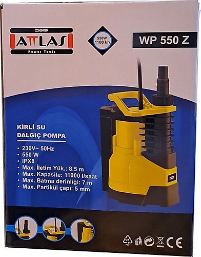Attlas Wp 550 Z Su Pompası 0.75 Hp sıfırdan emiş