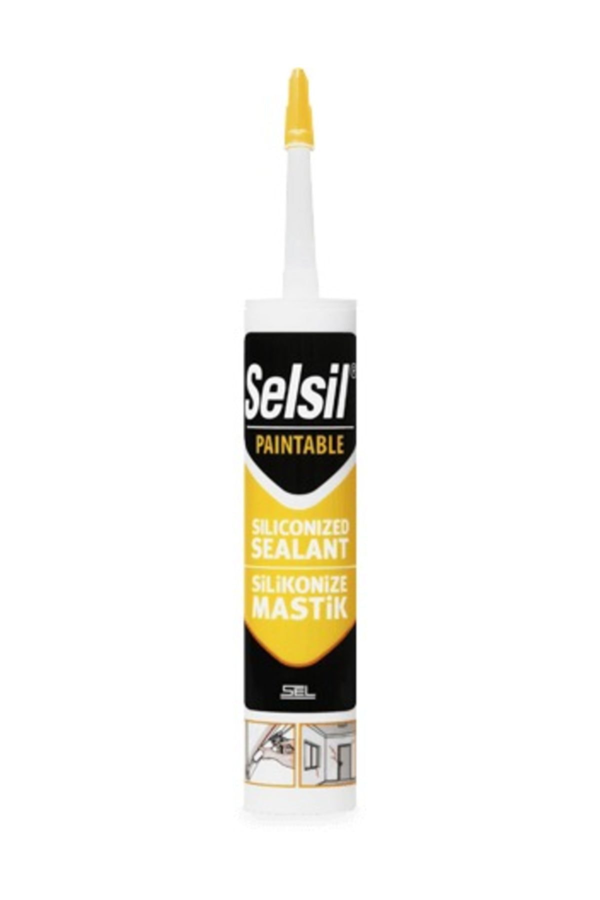 Selsil Silikonize Mastik Gri 500 Gr