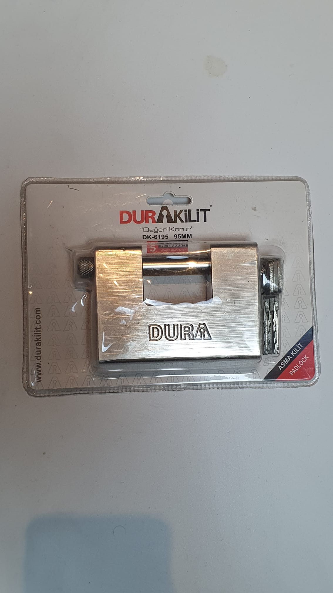 Dura Asma Kilit Kayar Milli 95Mm:(DK-6195)