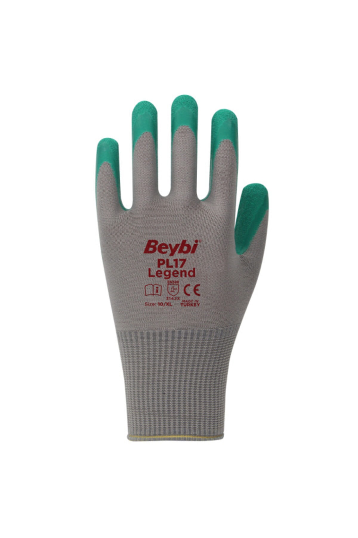 Beybi Pl-17 Poly Örgü Kırışık Lateks Kaplı Yeşil/Gri No:9 Legend