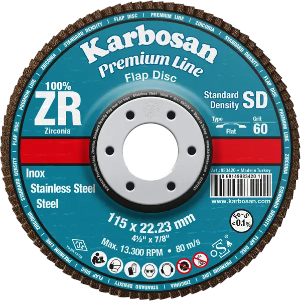 Karbosan Flap Disk 115 Zr 40 Kum Zirkon 983450